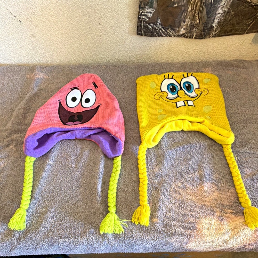 SpongeBob SquarePants Patrick Star Fleece Ear Flap Beanie Hat Tassel 40278 NY